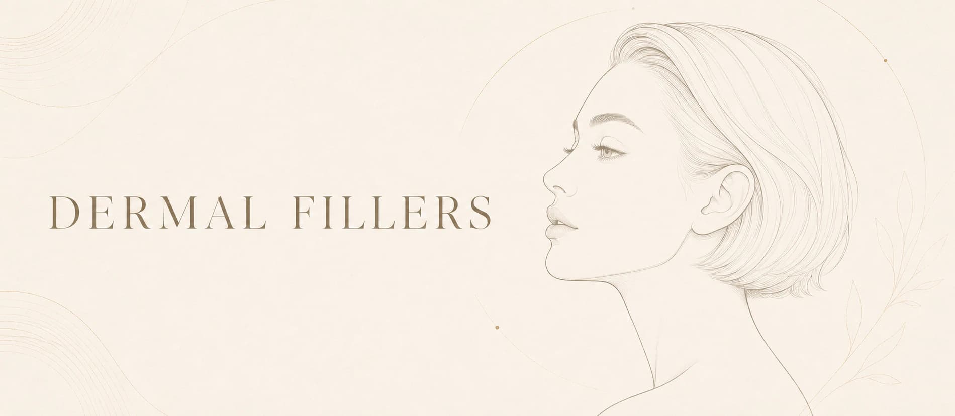 Elegante profielillustratie voor fillerbehandelingen